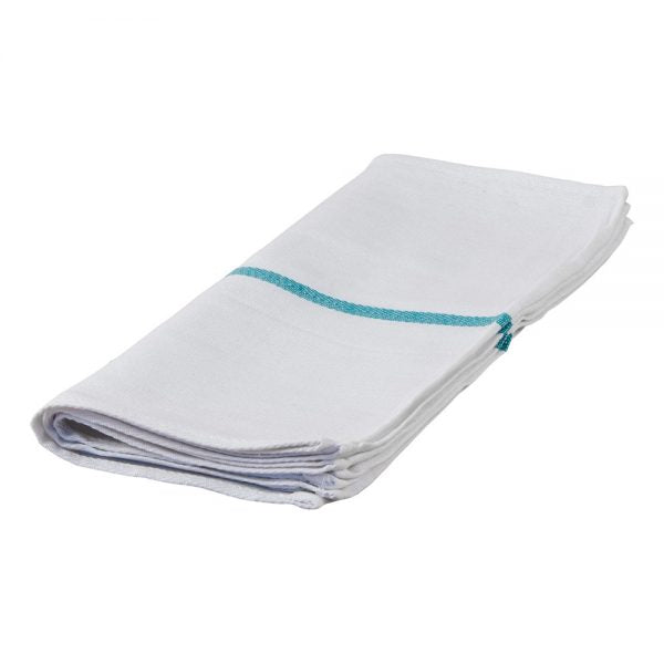 Herringbone Kitchen Towel, Green Stripe - 15"x26"