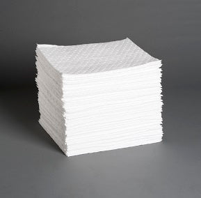 Stack of white paper towels on a gray background